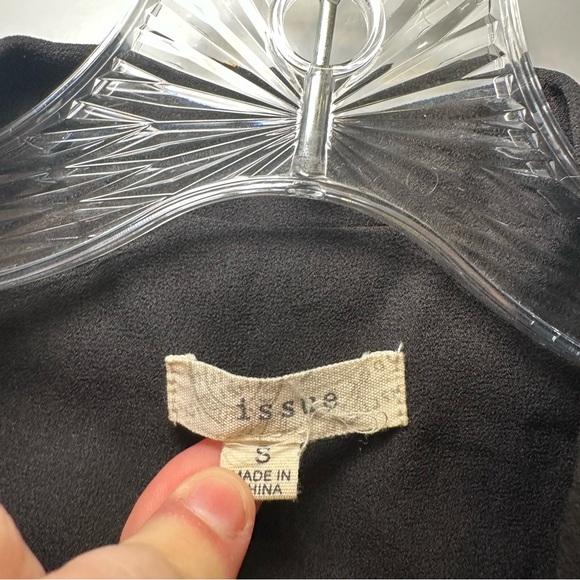 Issue Black V Neck 1-Button Front Blazer Jacket Size S - Picture 2 of 7